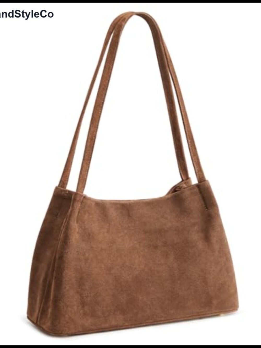 Genuine Suede Leather Hobo Handbag with Magnetic Snap Closure, Soft Shoulder Bag